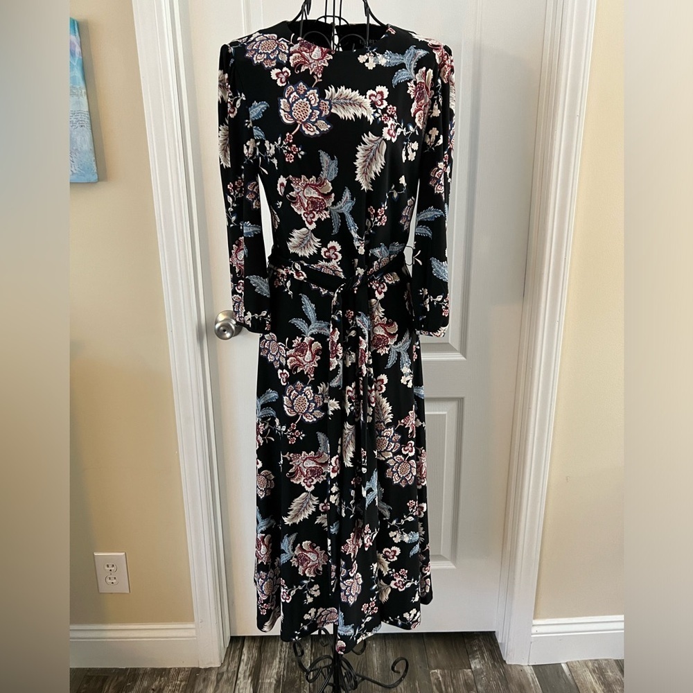 Ralph Lauren Black Floral Dress - Picture 1 of 4